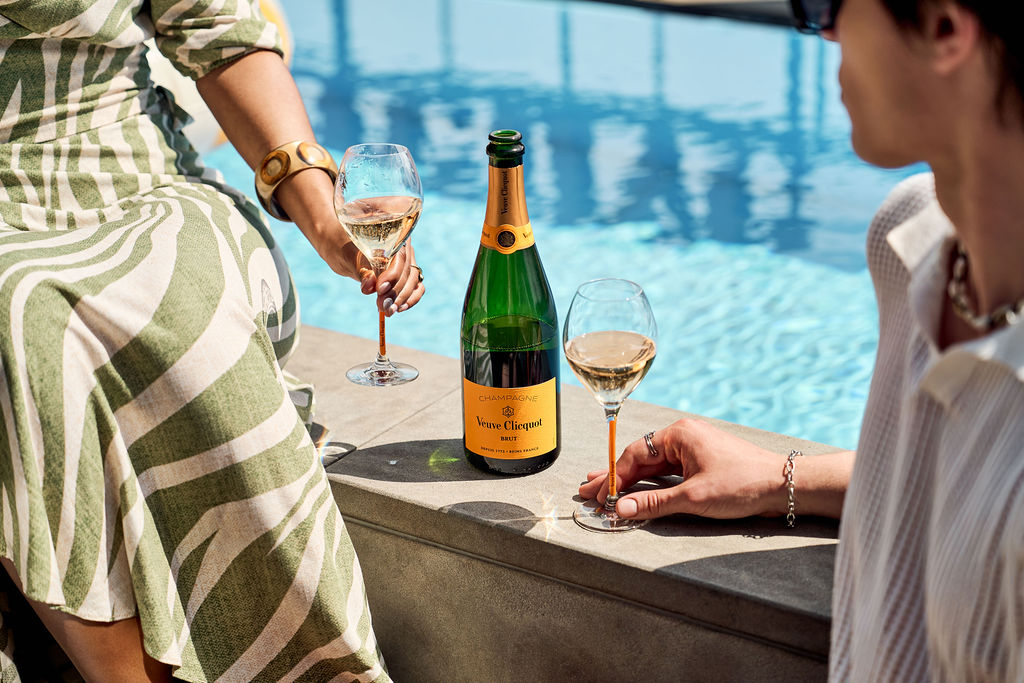 Champagne by the pool
